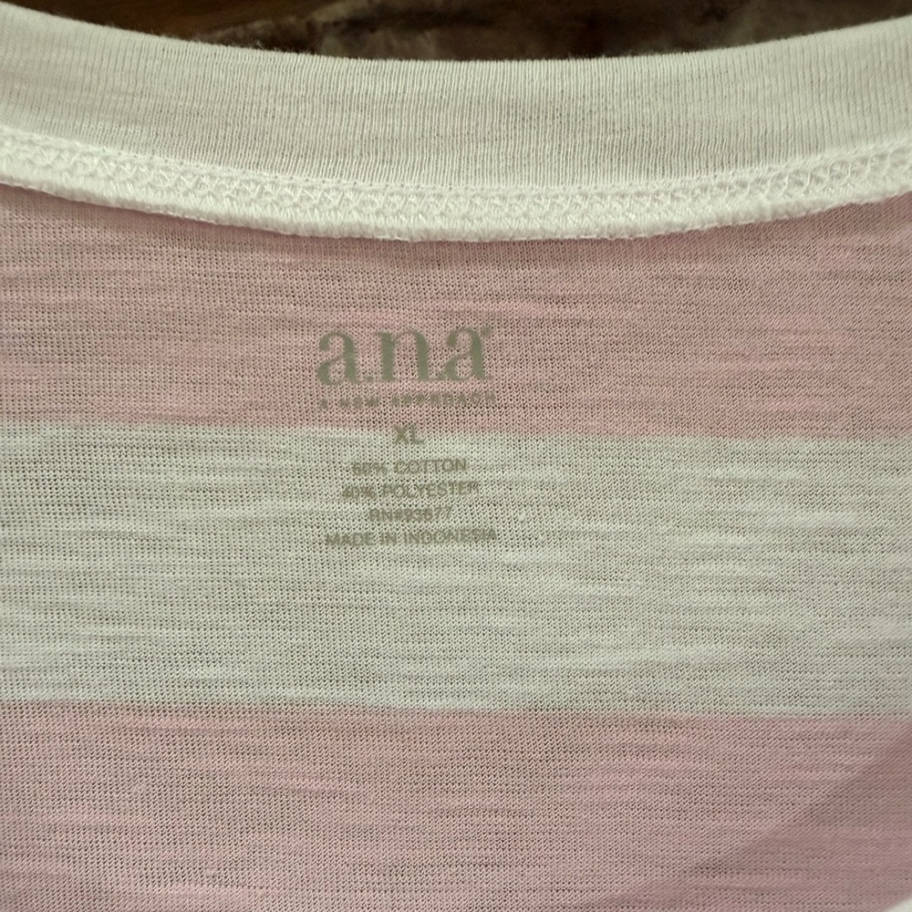 Women's a.n.a Pink Striped Top - Picture 4 of 5